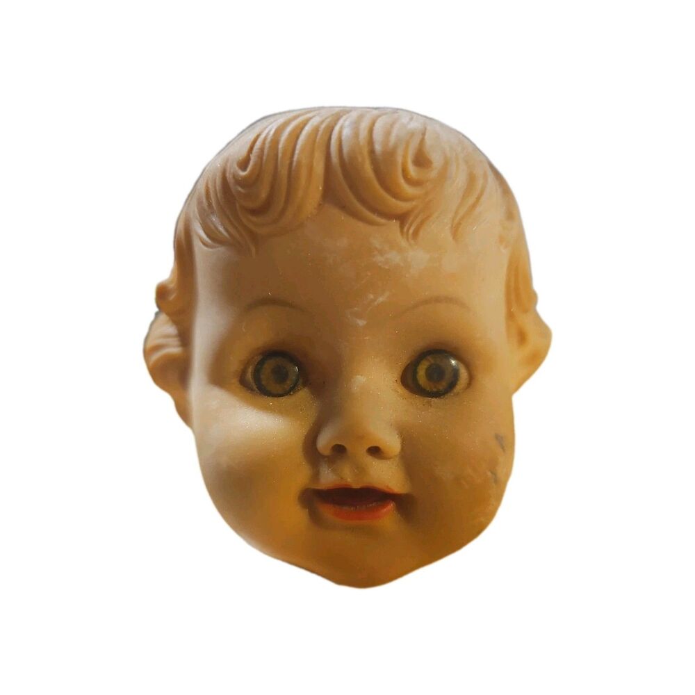 Vintage 1950s Rubber Baby Doll Head Squeaker Noisemaker Creepy Oddity Toy